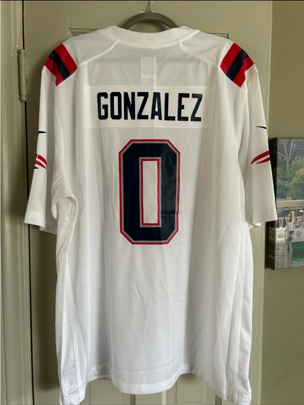 Christian Gonzalez New England Patriots Nike Game Jersey - White size XL NEW #0